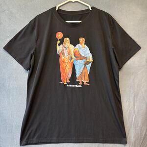 Plato Aristotle Basketball Shirt Comedy Mens Medium Humor Survival Philosophy